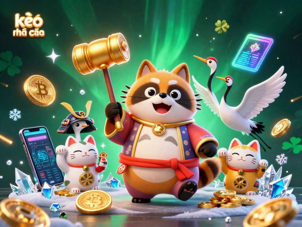 Engage with kèo nhà cái in a vibrant 3D scene filled with lively characters and rich details.