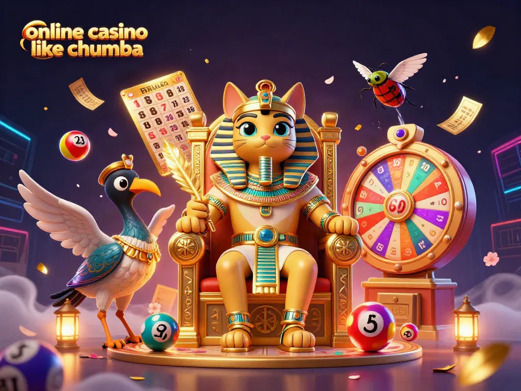 Experience the excitement of an online casino like Chumba with vibrant lottery elements and engaging characters.