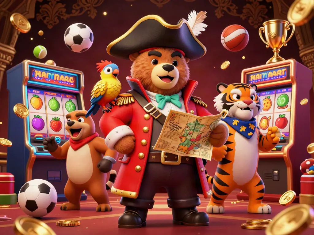 Experience thrilling gameplay at qqmacan with colorful slots and animated casino elements.