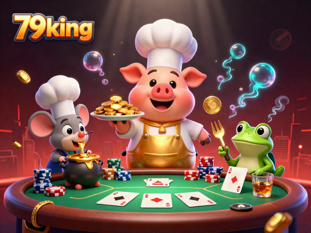 Experience the excitement of 79king with vibrant casino elements and engaging characters.