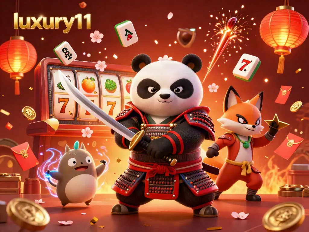 Engage with luxury111 through a vibrant casino-themed illustration showcasing daring characters and dynamic game elements.