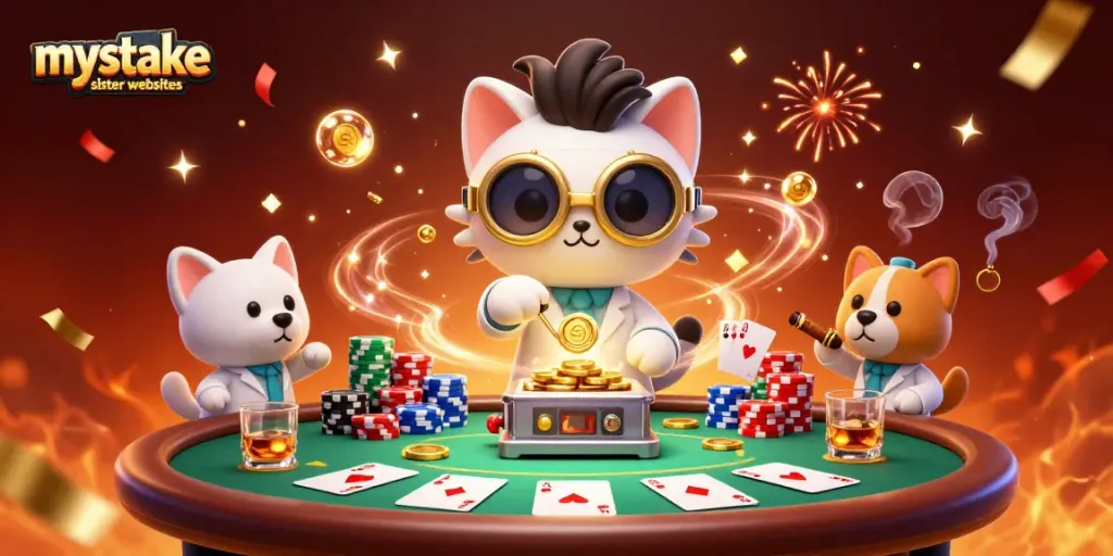 Engage with the exciting world of mystake sister websites featuring 3D characters and vibrant casino elements.