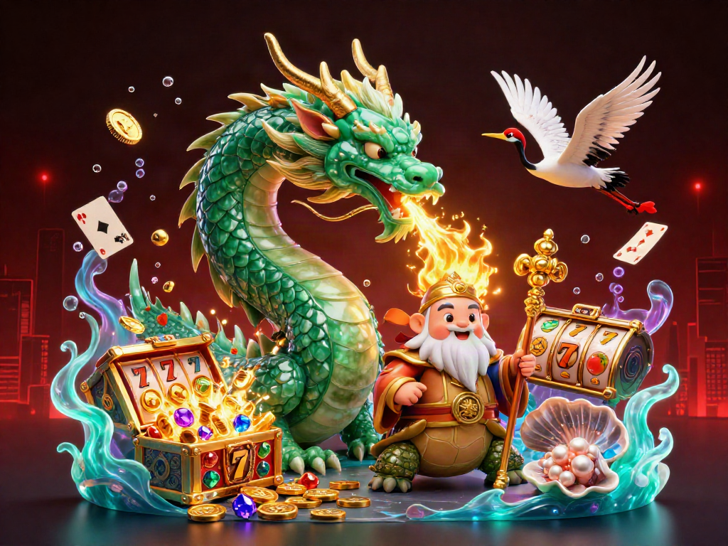 Engage with thrilling gameplay at dh88, featuring a jade dragon, turtle sage, and lucky cranes.