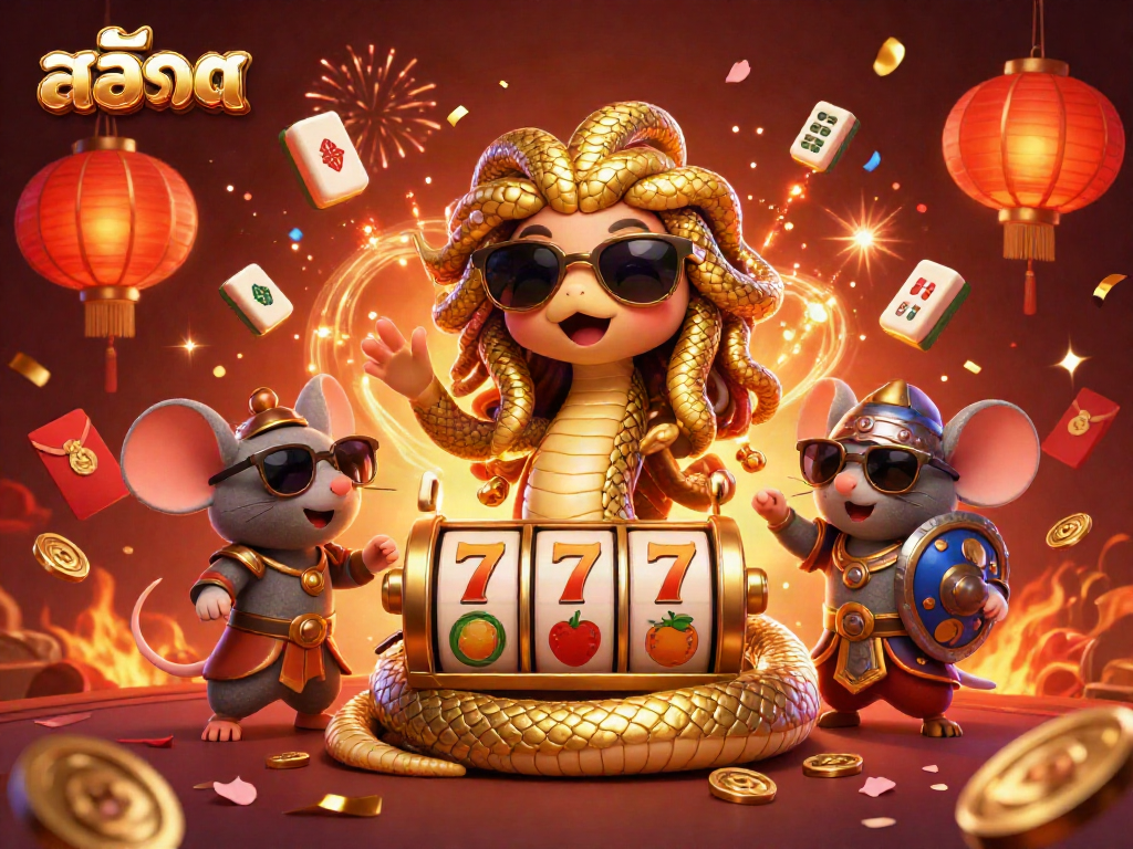 Spin the สล็อต slots with Medusa, a friendly warrior mouse, and casino elements bursting with energy.