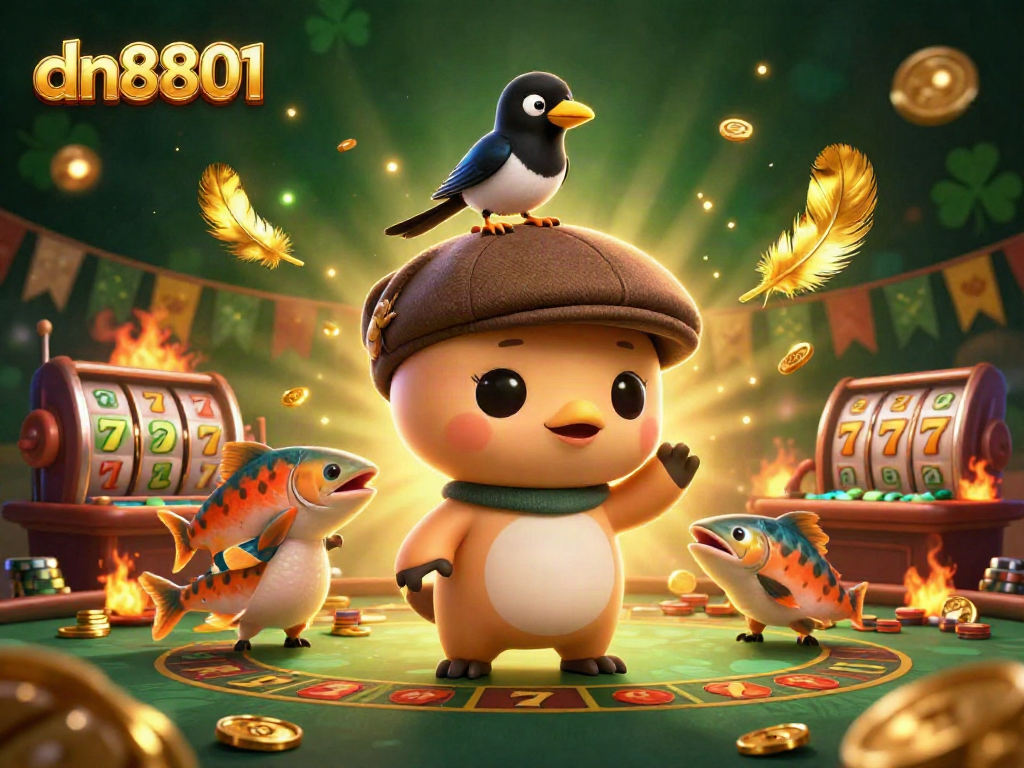 Engage with the exciting world of dn8801 slots featuring cartoon characters battling for gold coins.