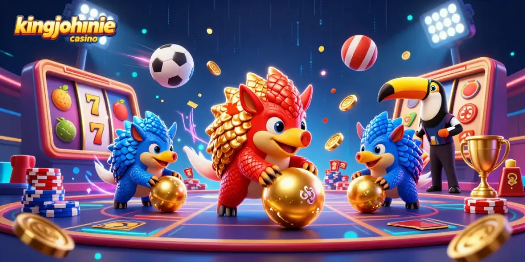 Watch lively pangolins compete at kingjohnnie casino with dynamic games and rich rewards!