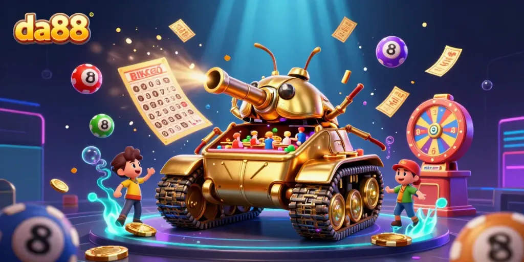 Experience thrilling gaming adventures at da88 with a golden beetle tank casino and exciting lottery elements.