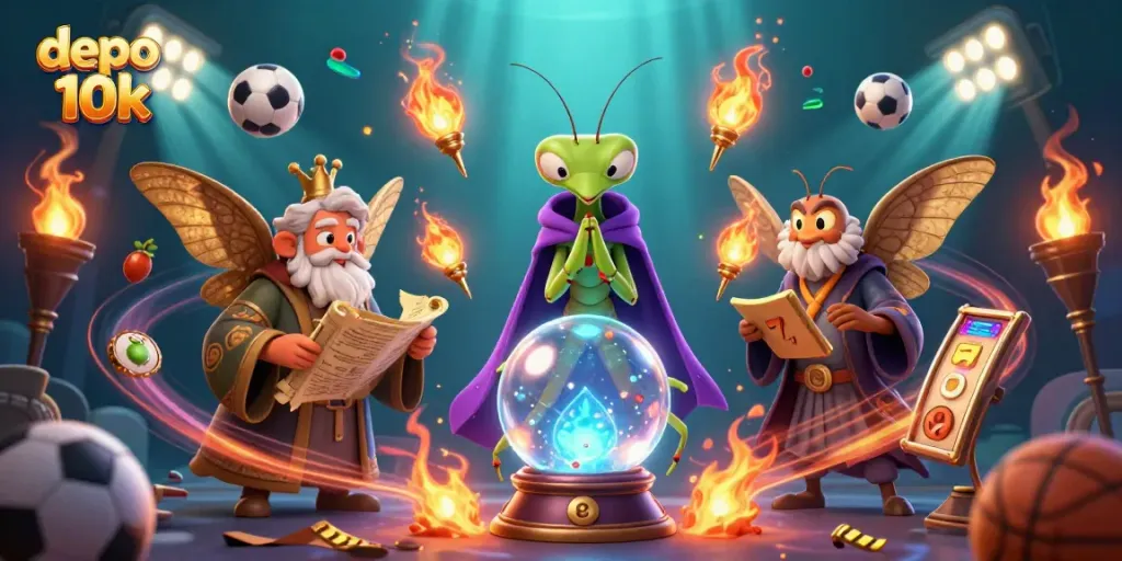 Experience max wins with depo 10k in a magical casino realm featuring mystical characters and dynamic slots.
