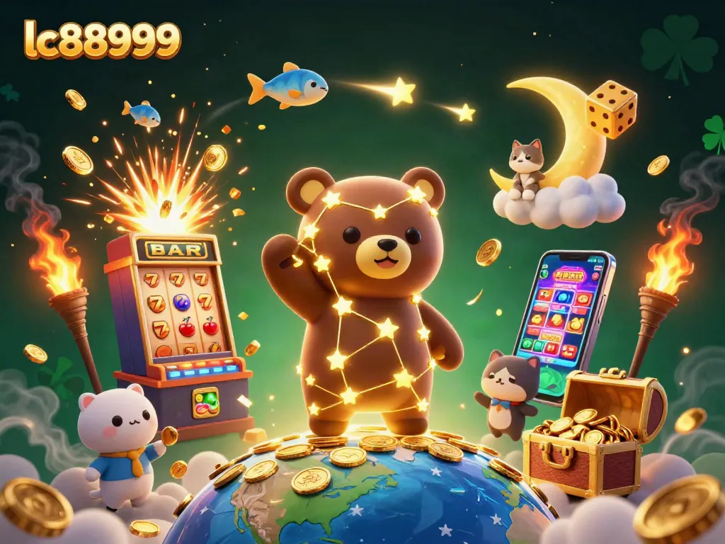Experience the excitement of lc88999 with a vibrant jackpot and cartoon cosmos.