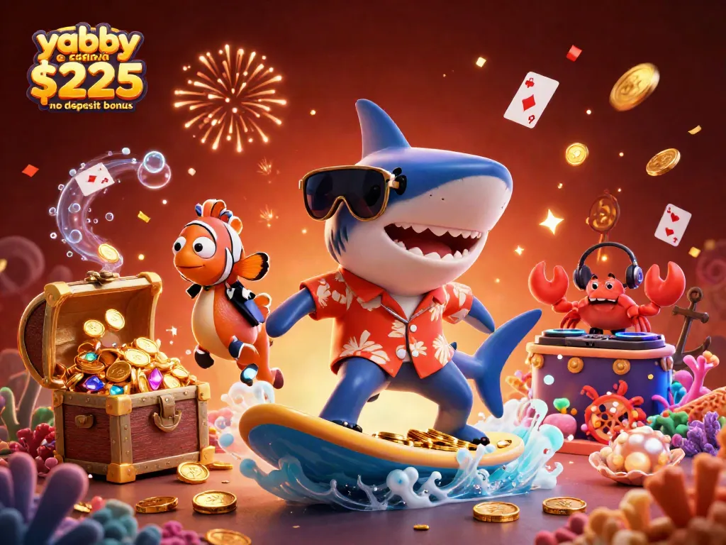 Play at Yabby Casino using the $225 no deposit bonus for thrilling wins under oceanic visuals.