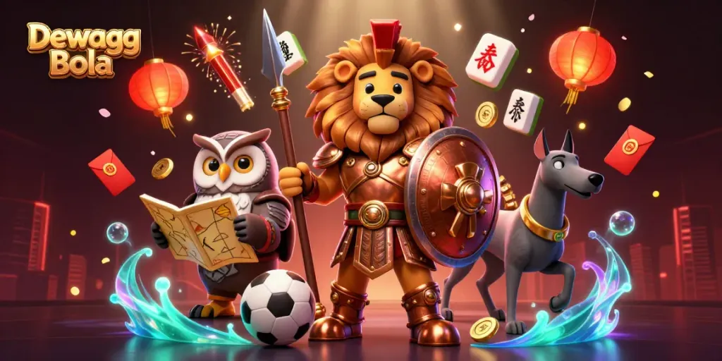 Experience dynamic sports betting with Dewagg Bola amid vibrant casino elements.