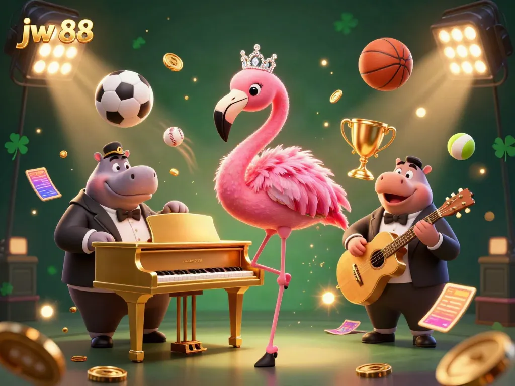 Experience the thrilling action in jw 88 with vibrant casino elements and playful cartoon characters.