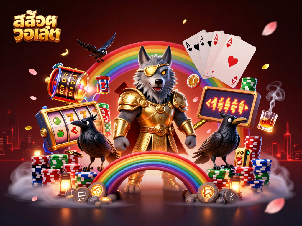 ภาพการเล่นเกมสล็อตวอเลทที่มีกระตุ้นความตื่นเต้นและโชคลาภในคาสิโน