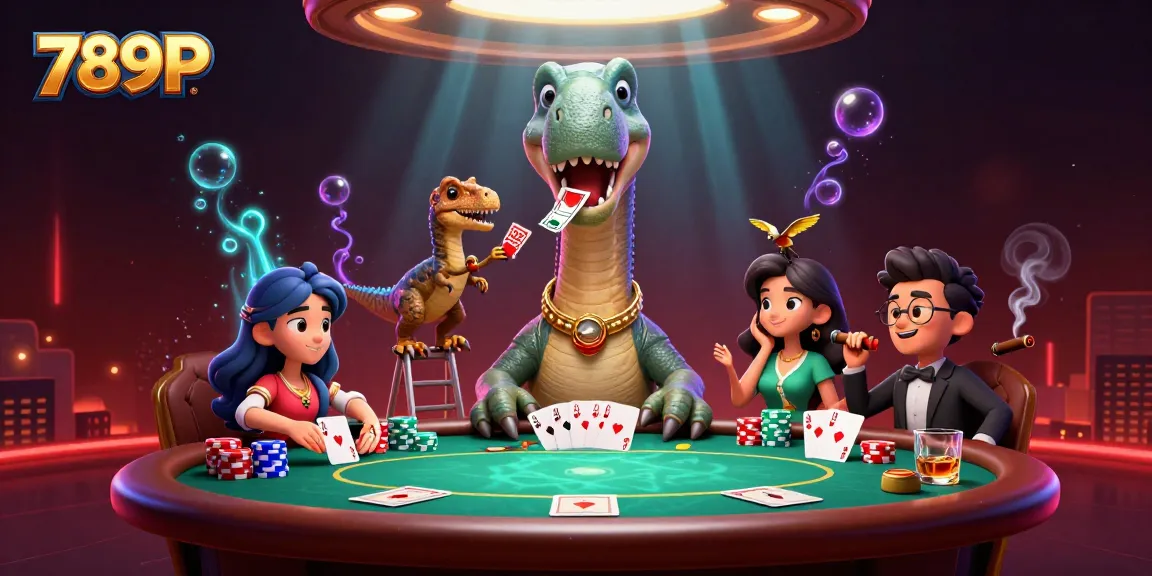 Experience thrilling action with 789P as giant dinosaurs come alive in a vibrant casino setting.
