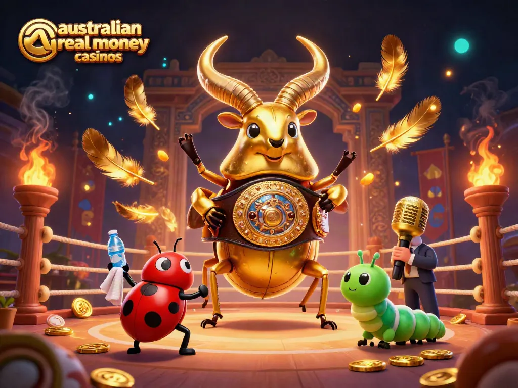 Experience the thrill of australian real money casinos through an epic 3D illustration showcasing gambling excitement.