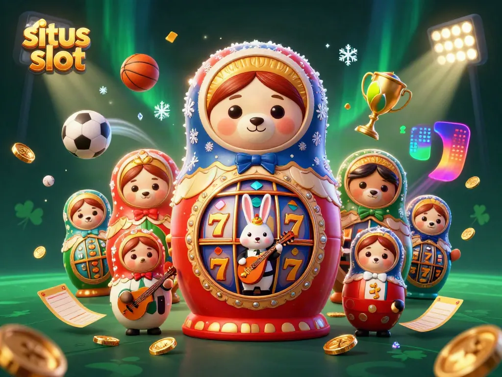 Engage with the exciting situs slot experience through this vibrant casino-themed illustration.